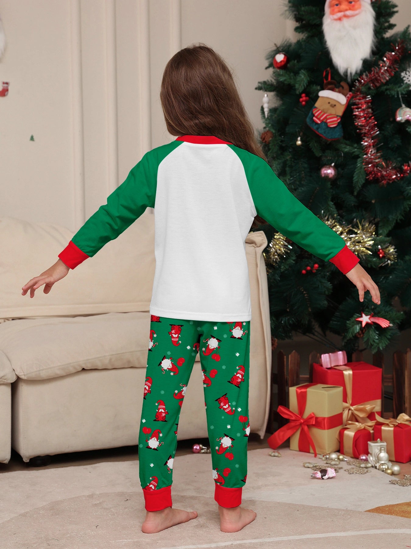 Matching Santa Claus Print Cozy and Festive Christmas Pajamas for the Whole Family