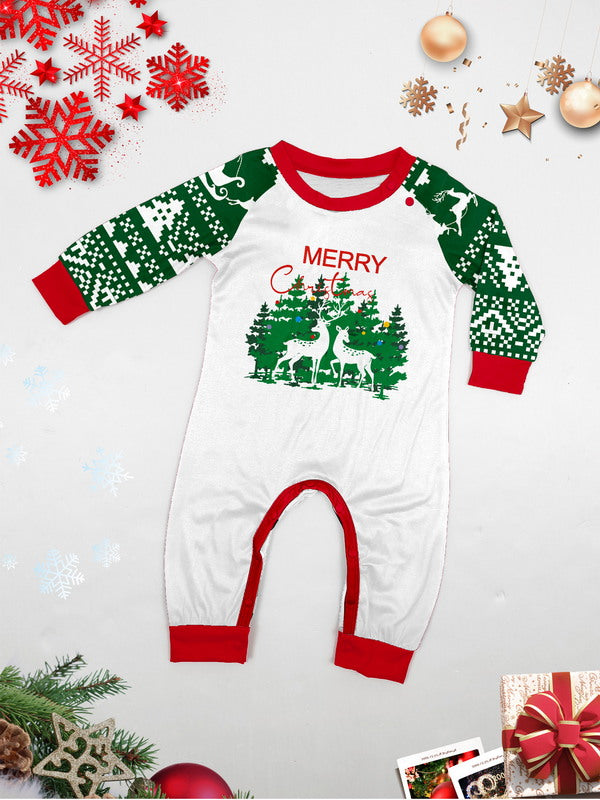 Matching Merry Christmas Reindeer Print Cozy and Festive Christmas Pajamas for the Whole Family