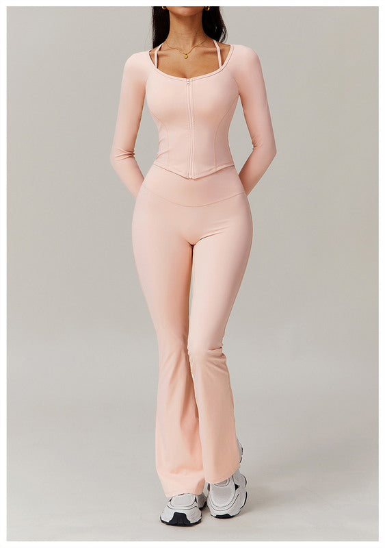 Long Sleeve Full Zip  Sports Top