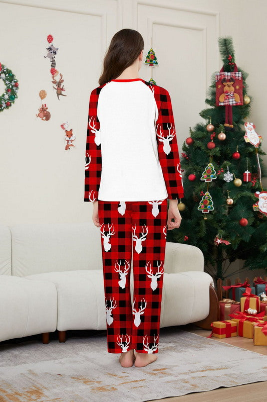Matching Merry Christmas Reindeer Print Cozy and Festive Christmas Pajamas for the Whole Family