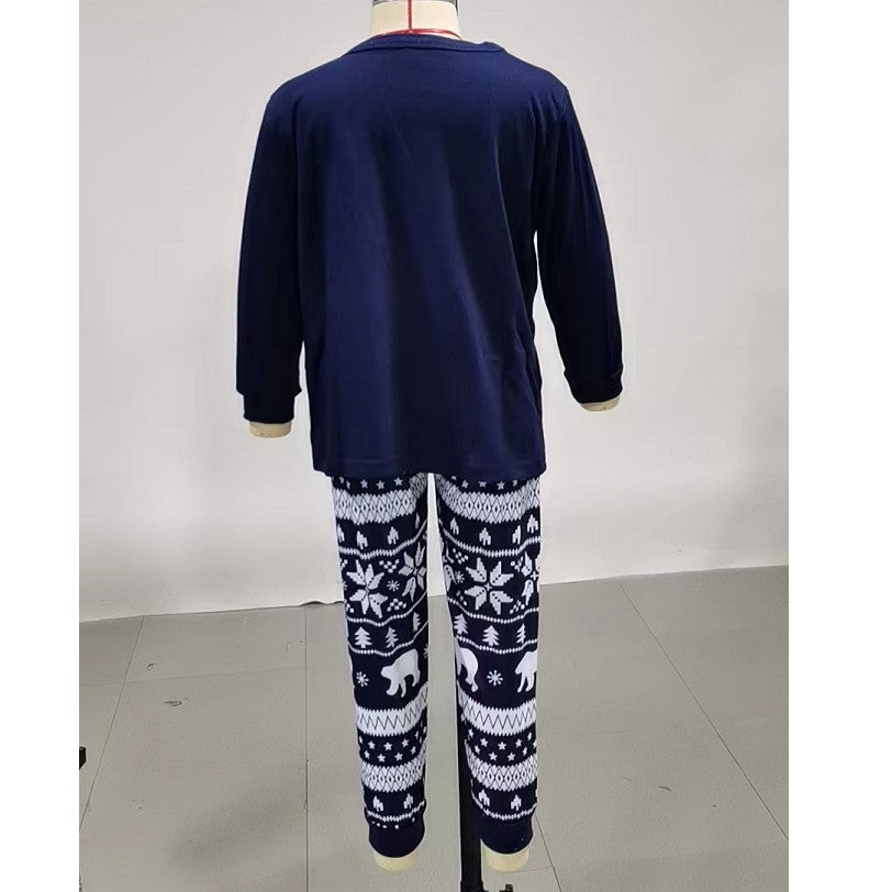 Modern Active Cozy and Festive Christmas Pajamas for the Whole Family I Navy