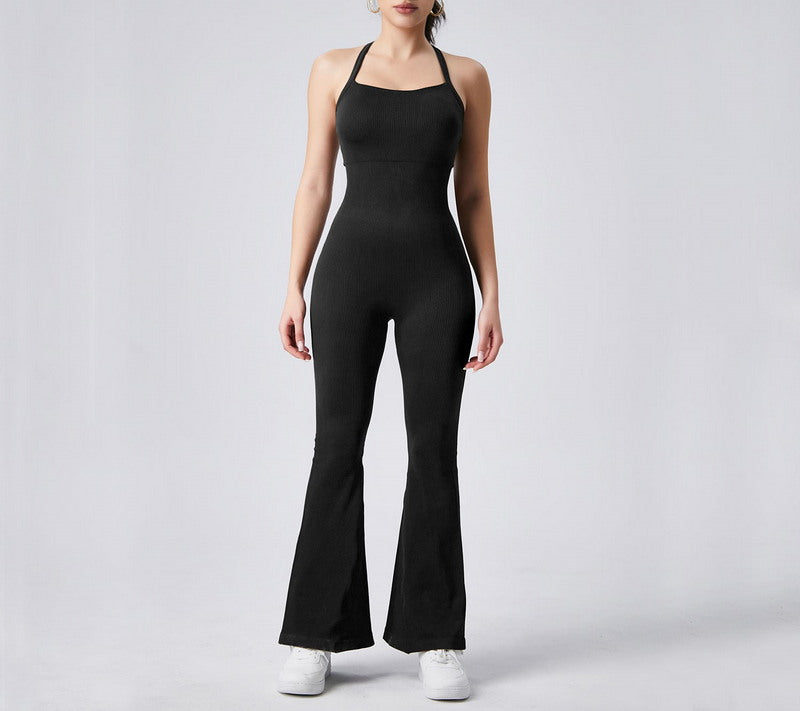 Ribbed Halter Jumpsuit