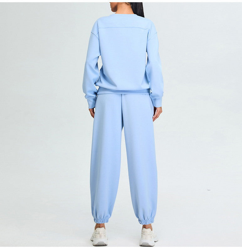 Crewneck Sweater and Jogger Sportswear Set