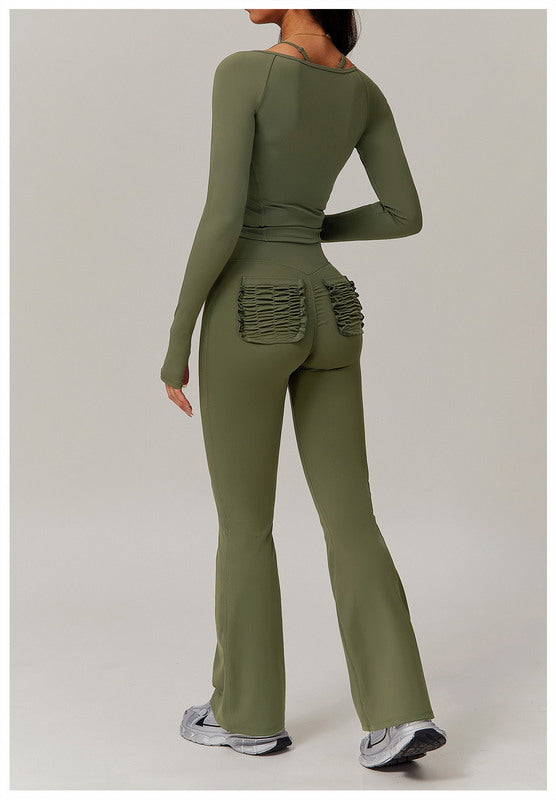 Long Sleeve Full Zip  Sports Top