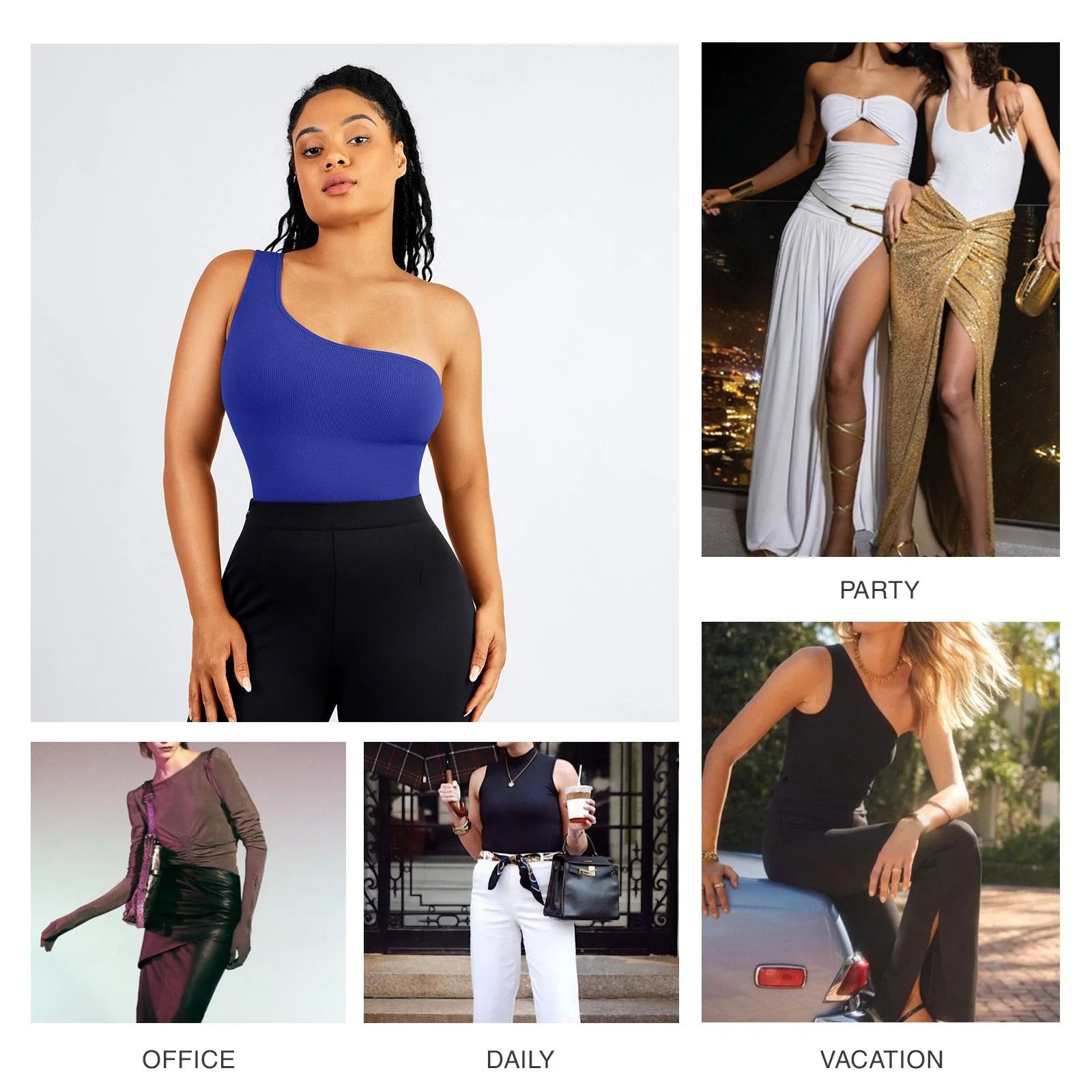 Modern Active Seamless One-Shoulder Body Bodysuit with Waist Sculpting and Tummy Control