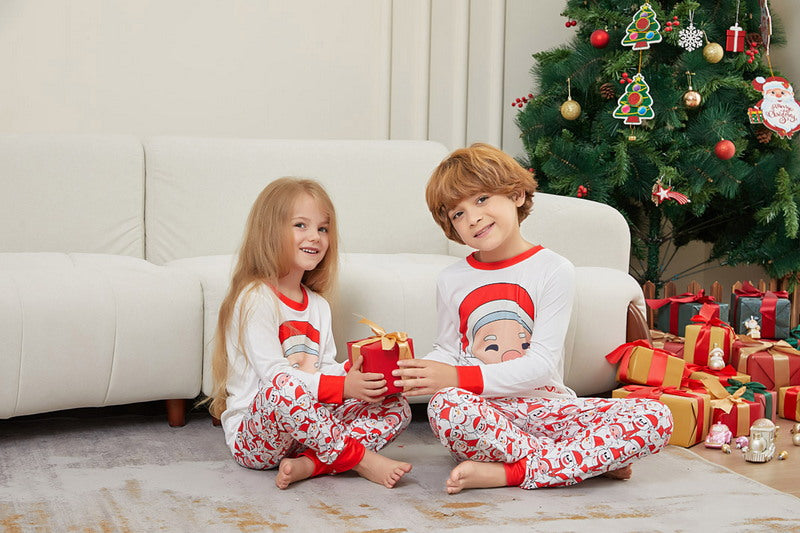 Matching Merry Christmas Santa Print Cozy and Festive Christmas Pajamas for the Whole Family