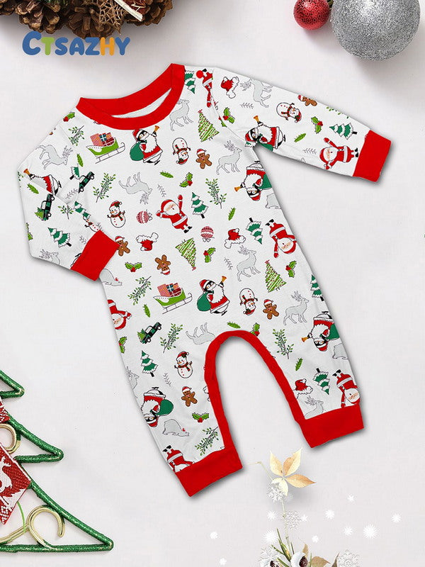 Matching Merry Christmas Santa Print Cozy and Festive Christmas Pajamas for the Whole Family