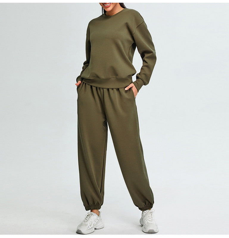 Crewneck Sweater and Jogger Sportswear Set
