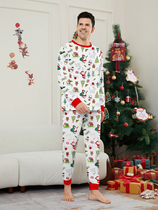 Matching Merry Christmas Santa Print Cozy and Festive Christmas Pajamas for the Whole Family