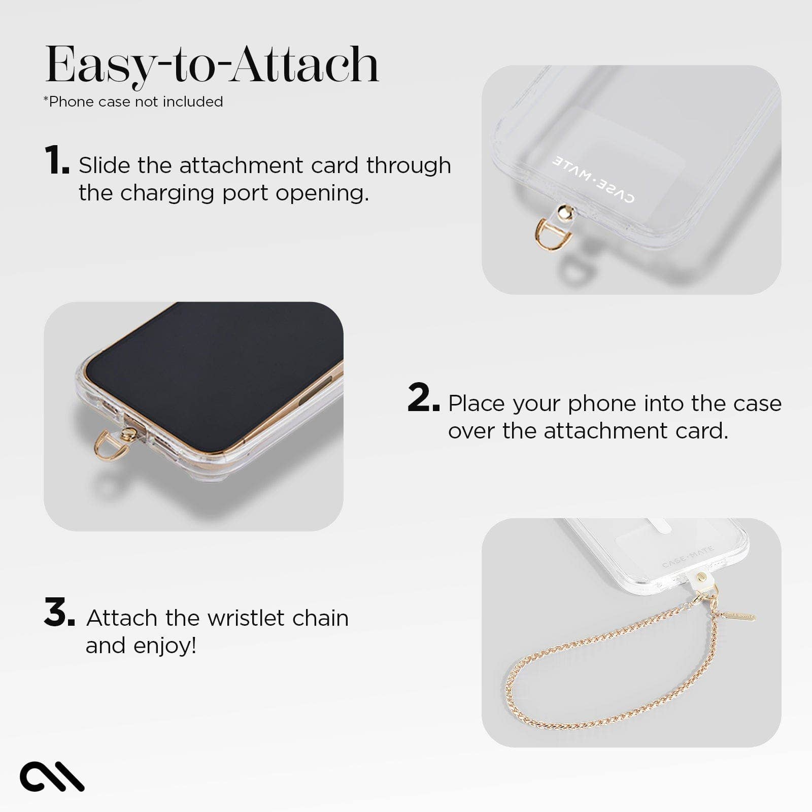 Dainty Gold Chain Phone Charm: Dainty Gold