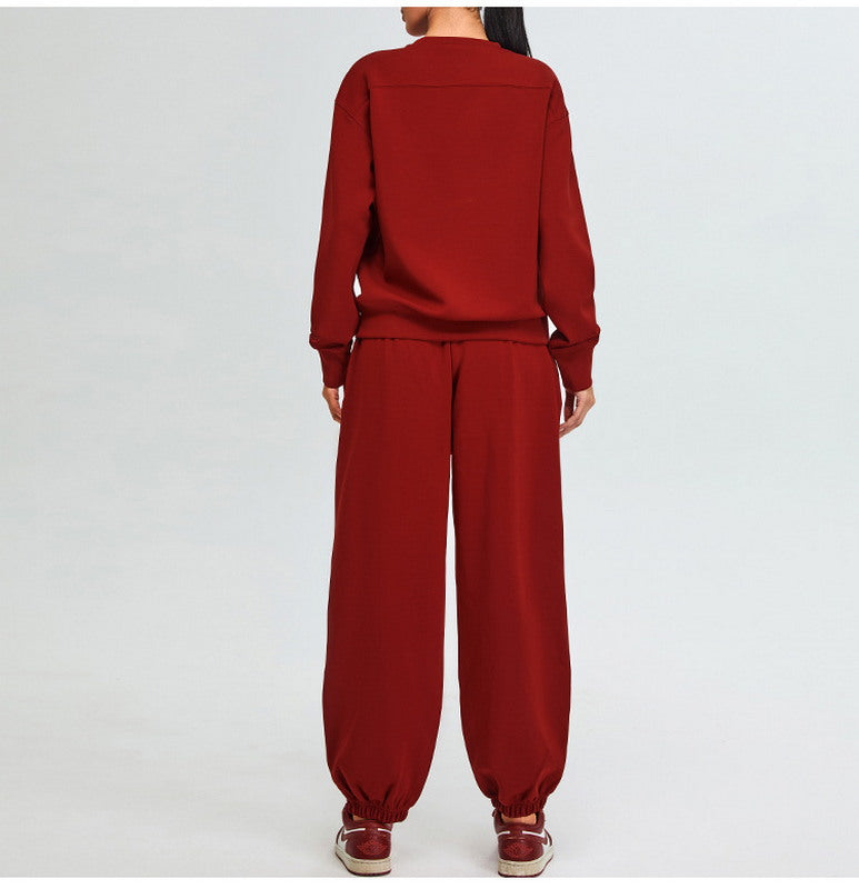 Crewneck Sweater and Jogger Sportswear Set