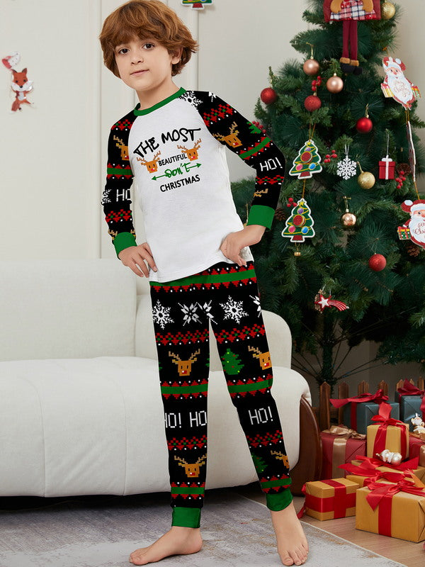 Matching Merry Christmas Reindeer Print Cozy and Festive Christmas Pajamas for the Whole Family
