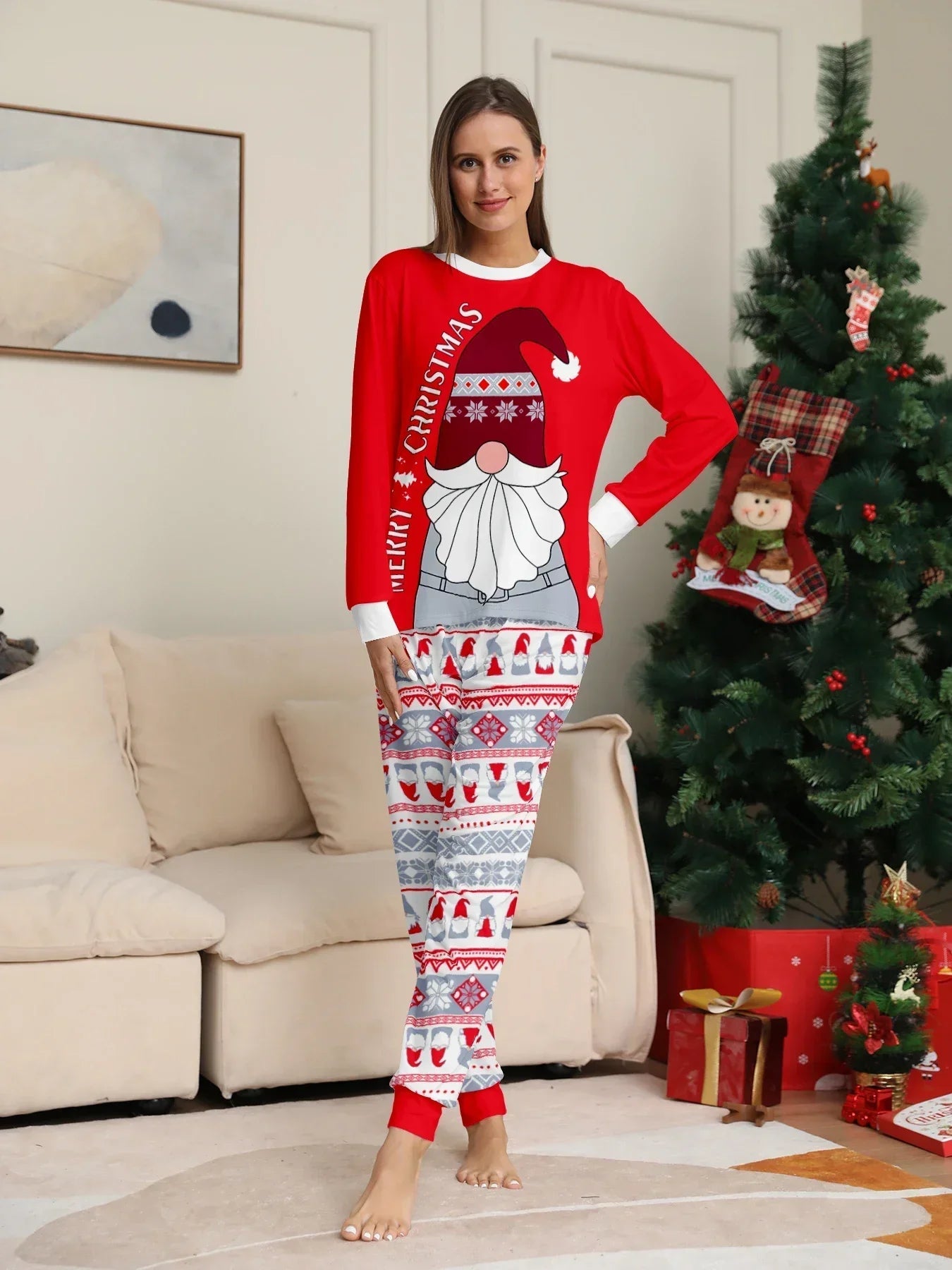 Matching Merry Christmas Santa Claus Cozy and Festive Christmas Pajamas for the Whole Family