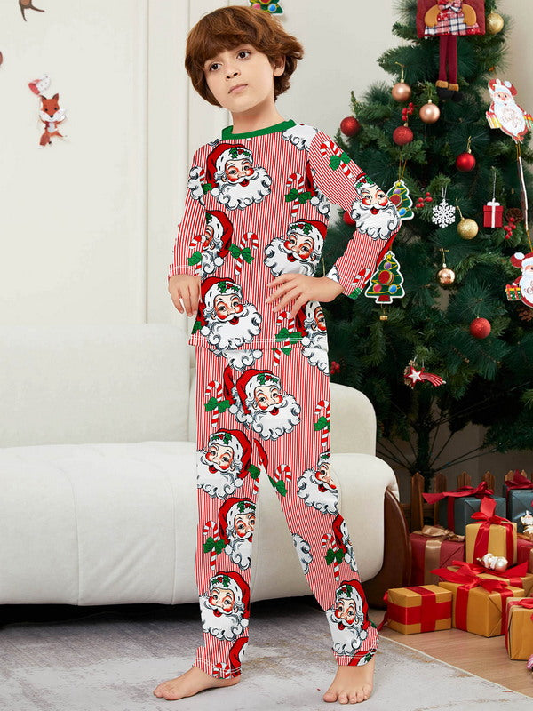 Matching Merry Christmas Santa Print Cozy and Festive Christmas Pajamas for the Whole Family