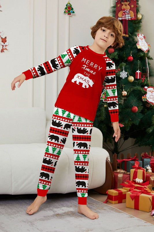 Matching Merry Christmas Print Cozy and Festive Christmas Pajamas for the Whole Family