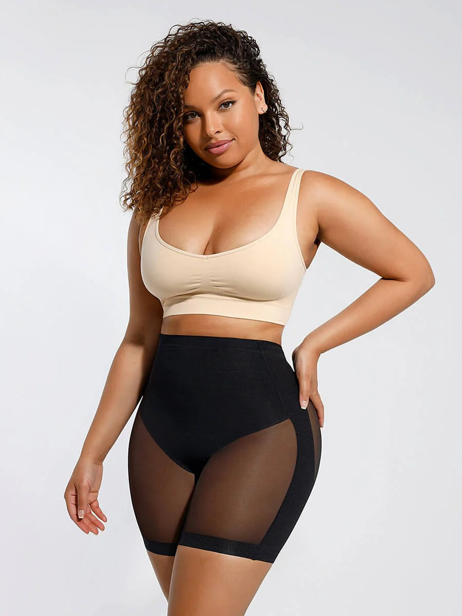 Modern Active slimming Leg Back Low Waist Fitted Mesh Butt Lifter