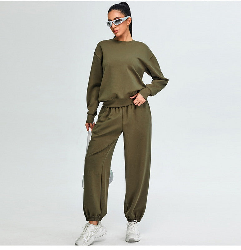 Crewneck Sweater and Jogger Sportswear Set