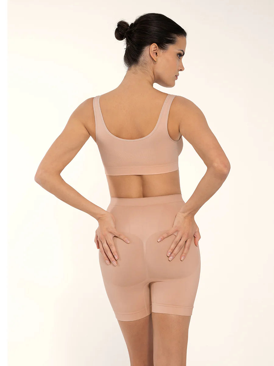 Seamless Shaping Support Bra with Wide Back