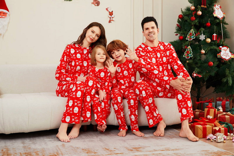 Matching Merry Christmas Santa Print Cozy and Festive Christmas Pajamas for the Whole Family