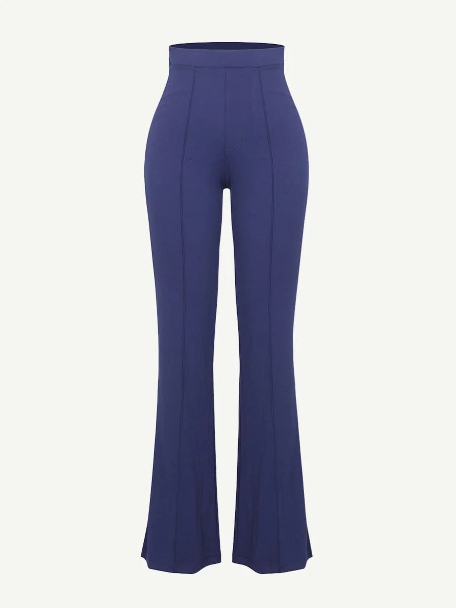 Active High Waist Flare Pants with Built-in Shapewear