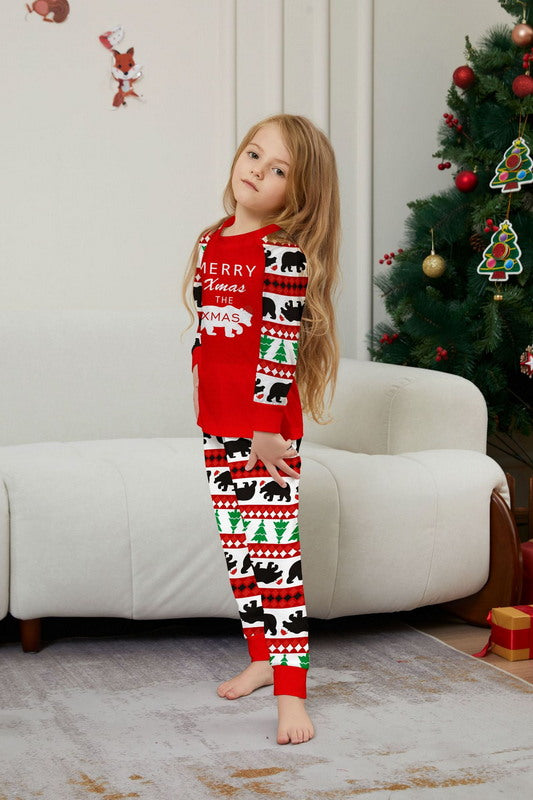 Matching Merry Christmas Print Cozy and Festive Christmas Pajamas for the Whole Family
