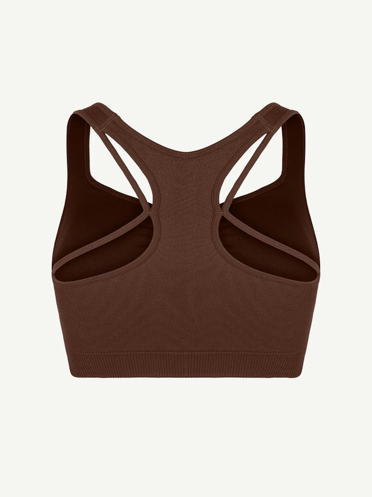 Seamless Bust Support Racerback Sports Bra with Removable Cups