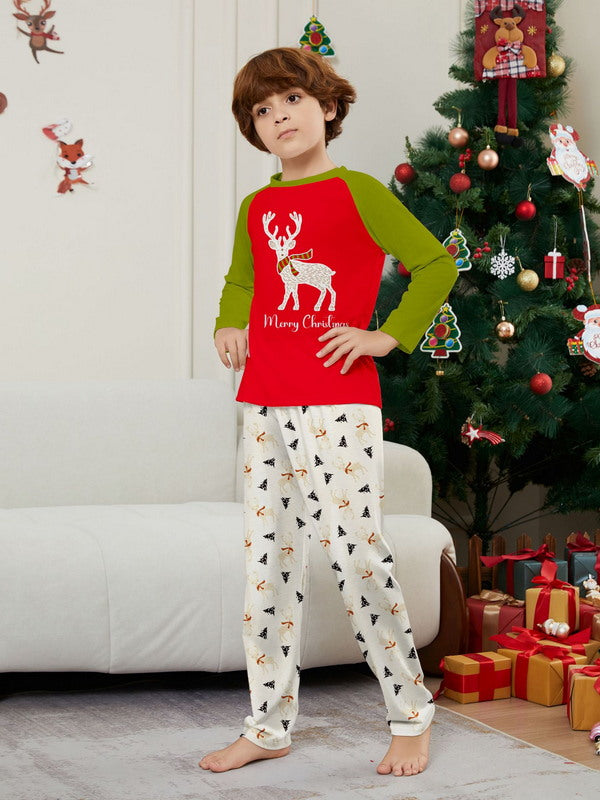 Matching Merry Christmas Reindeer Print Cozy and Festive Christmas Pajamas for the Whole Family