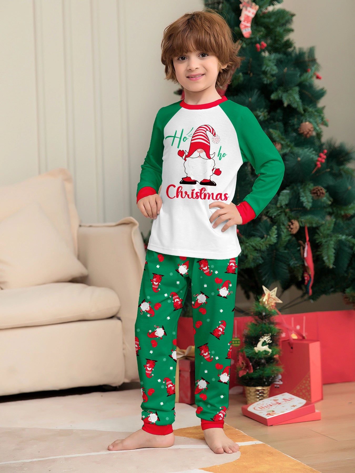 Matching Santa Claus Print Cozy and Festive Christmas Pajamas for the Whole Family
