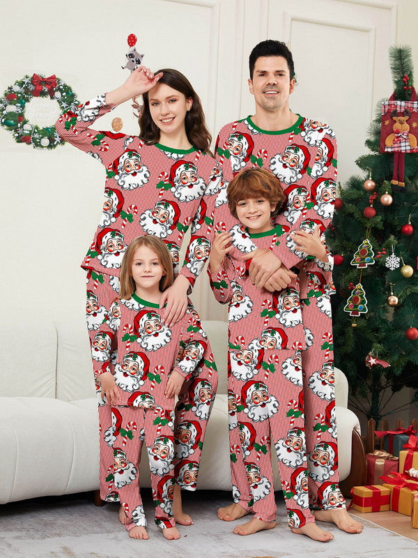 Matching Merry Christmas Santa Print Cozy and Festive Christmas Pajamas for the Whole Family