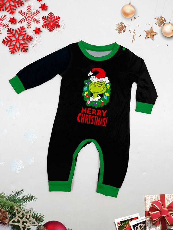 Matching Merry Christmas Grinch Print Cozy and Festive Christmas Pajamas for the Whole Family