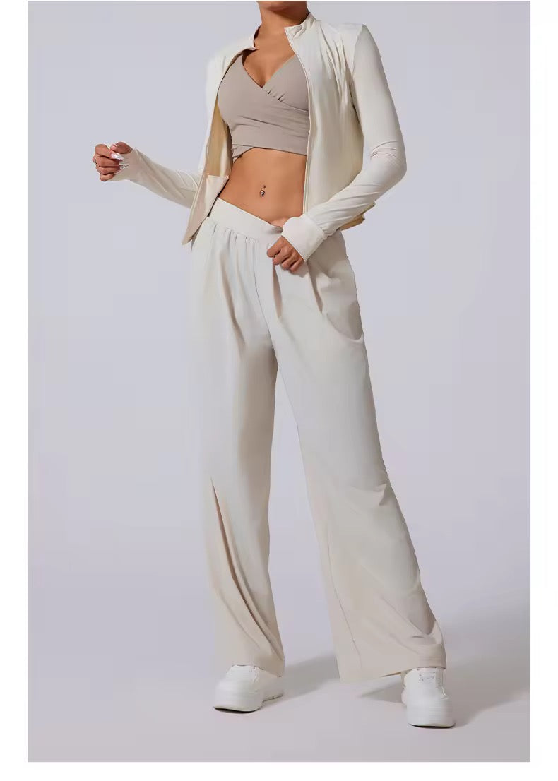 Full Zip Long Sleeve Sports Top