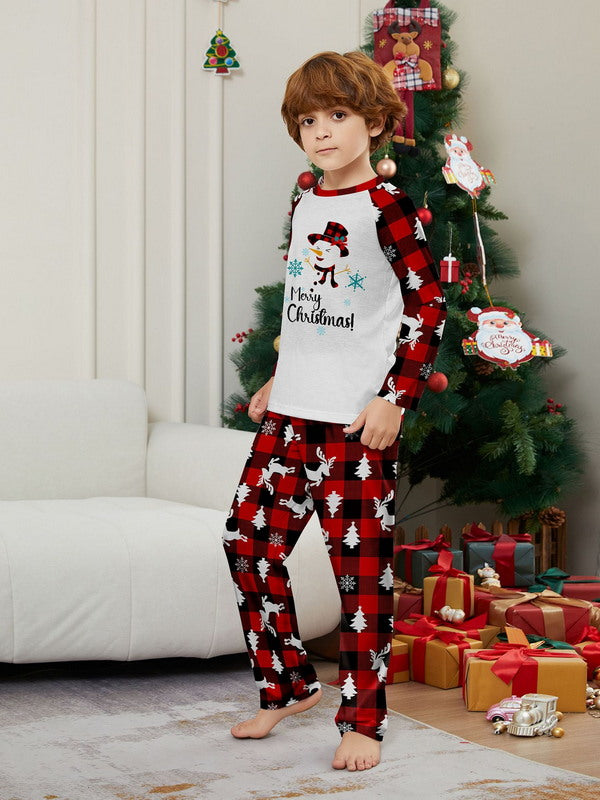 Matching Merry Christmas Snowman Print Cozy and Festive Christmas Pajamas for the Whole Family