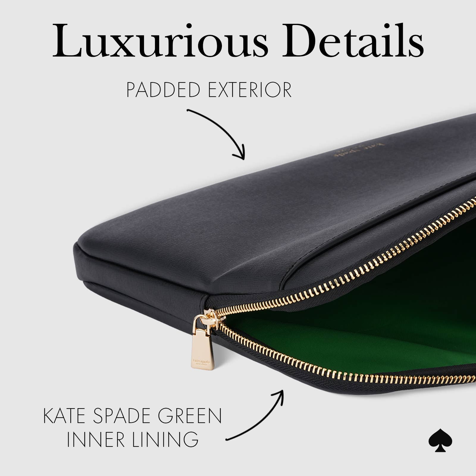 Kate spade new york Laptop Sleeve 14" Black Saffiano: Black