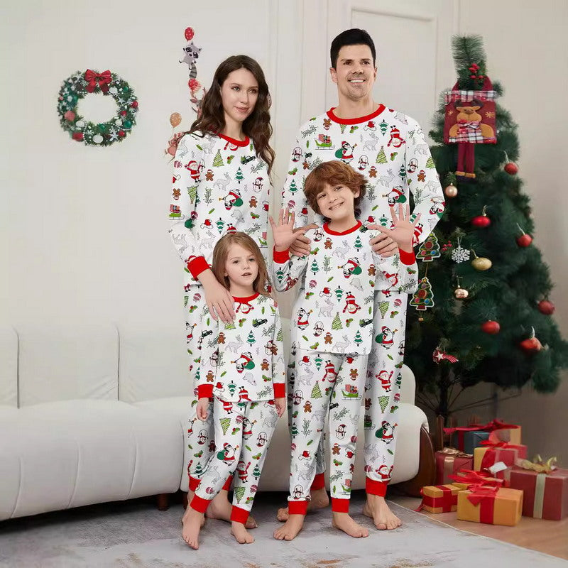 Matching Merry Christmas Santa Print Cozy and Festive Christmas Pajamas for the Whole Family