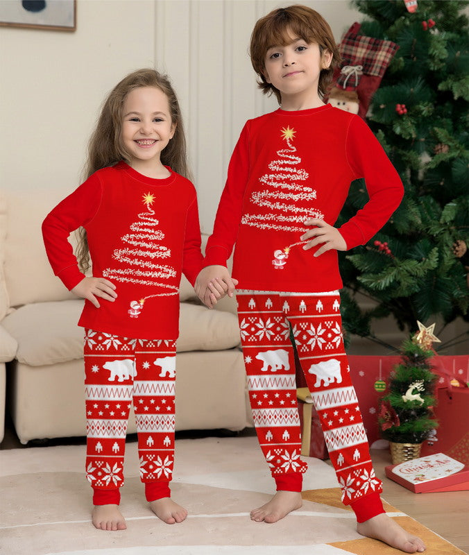 Matching Merry Christmas Tree Print Cozy and Festive Christmas Pajamas for the Whole Family