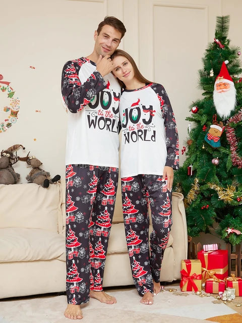 Matching Joy to the World Cozy and Festive Christmas Pajamas for the Whole Family