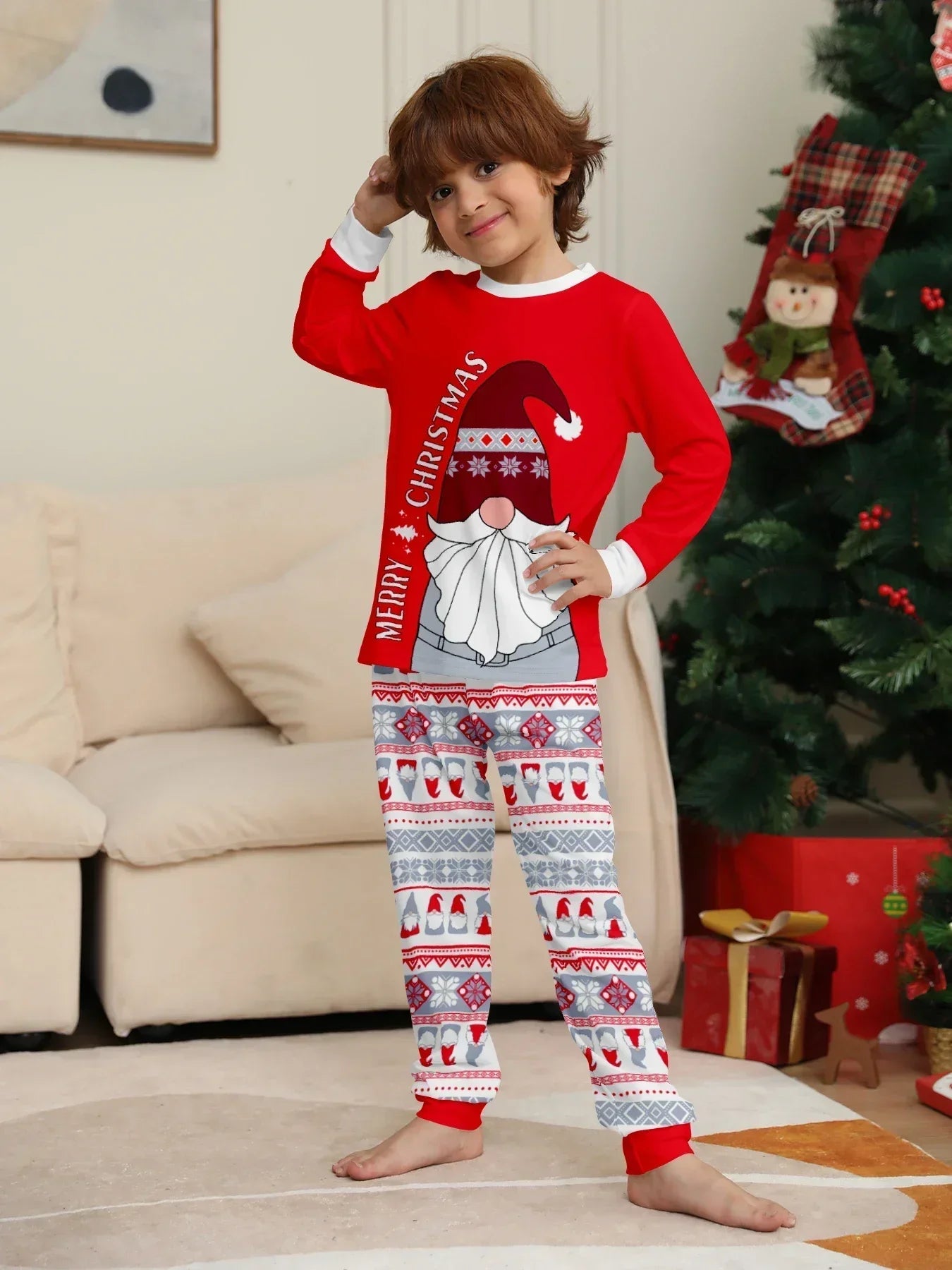 Matching Merry Christmas Santa Claus Cozy and Festive Christmas Pajamas for the Whole Family