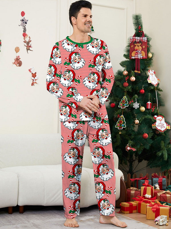 Matching Merry Christmas Santa Print Cozy and Festive Christmas Pajamas for the Whole Family