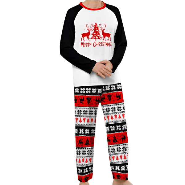 Matching Merry Christmas Reindeer Print Cozy and Festive Christmas Pajamas for the Whole Family