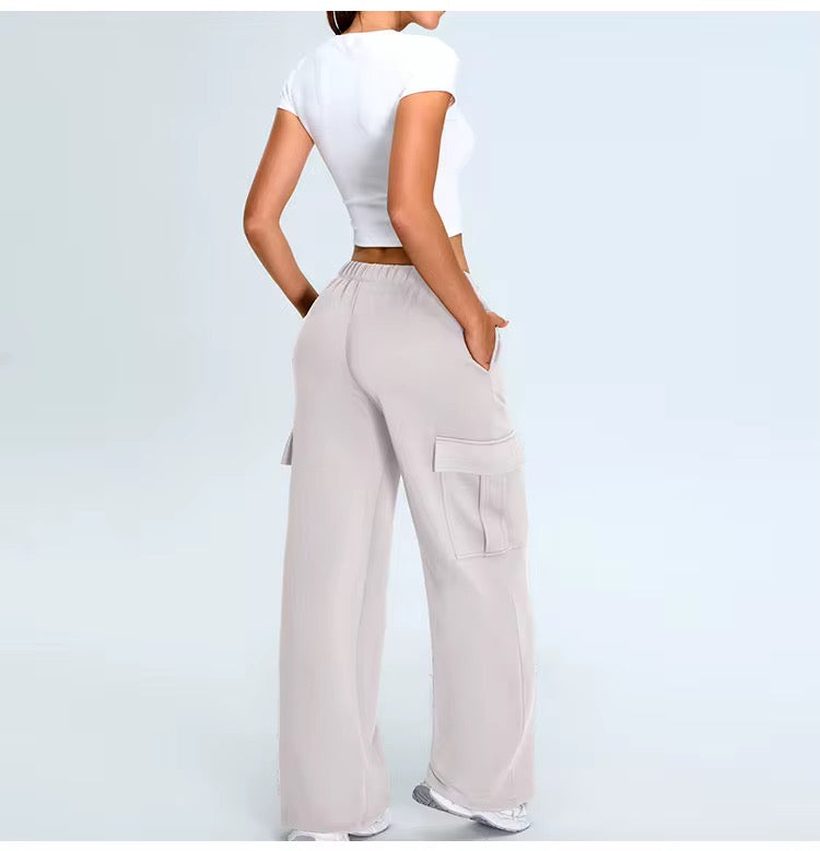 Sports Top and Cargo Pants Set