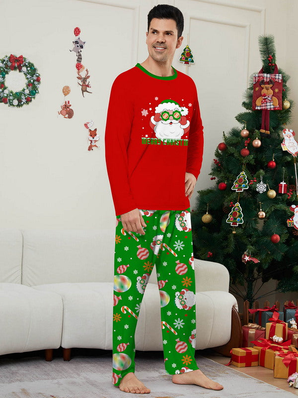 Matching Merry Christmas Santa Print Cozy and Festive Christmas Pajamas for the Whole Family
