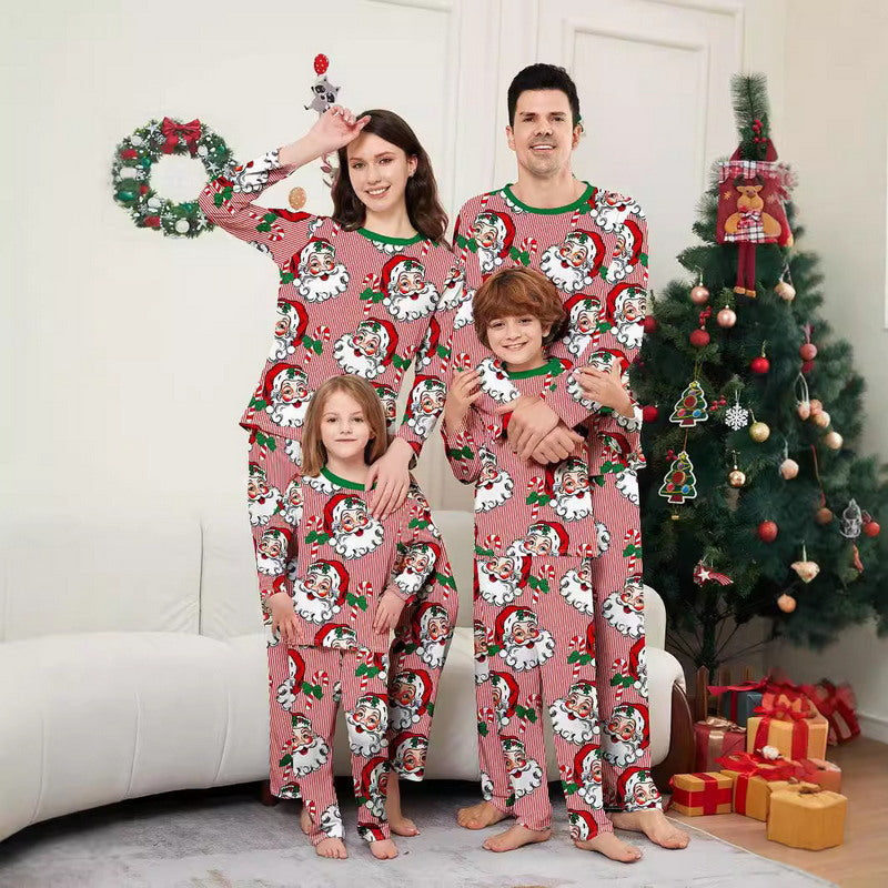Matching Merry Christmas Santa Print Cozy and Festive Christmas Pajamas for the Whole Family