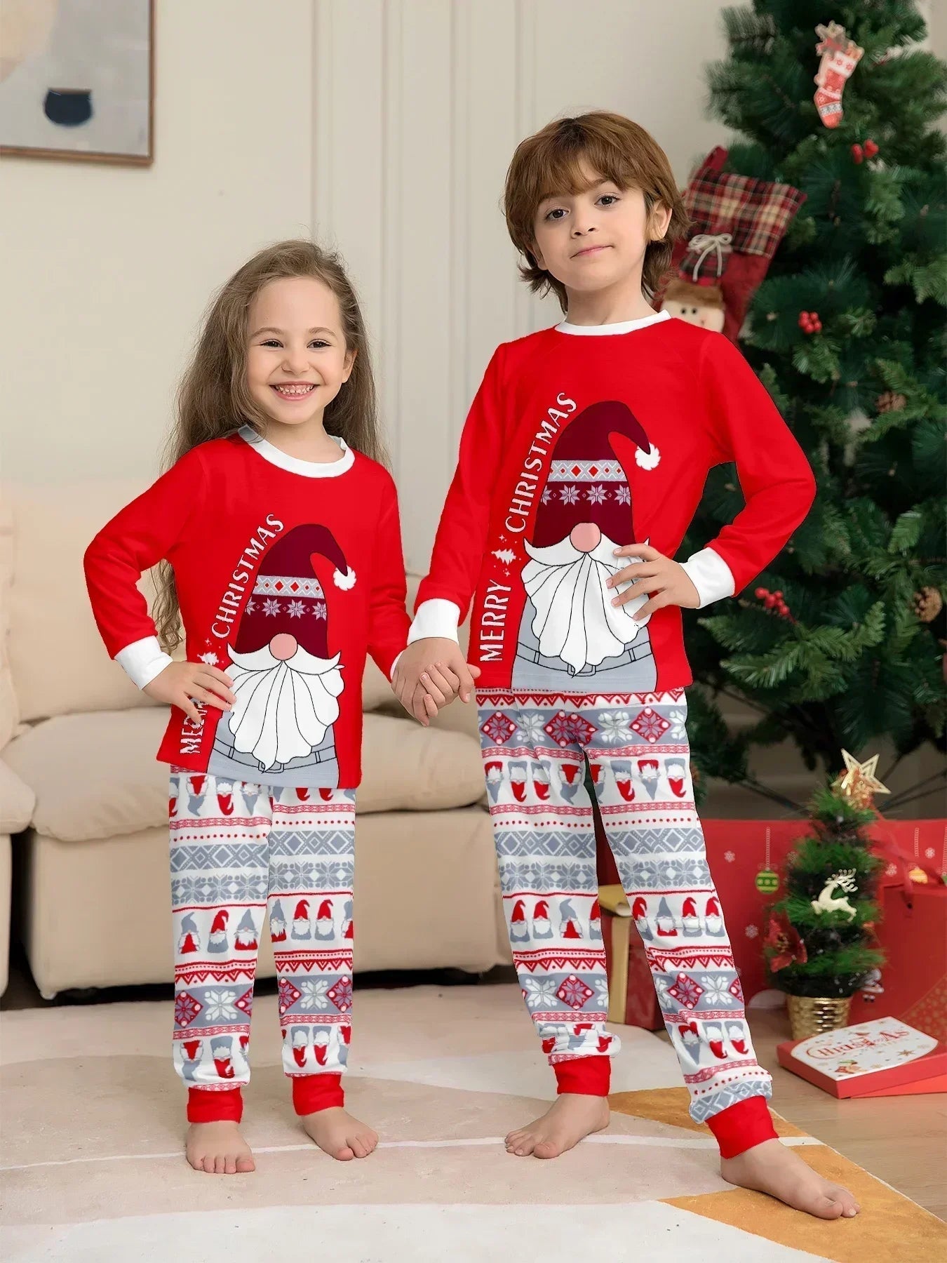 Matching Merry Christmas Santa Claus Cozy and Festive Christmas Pajamas for the Whole Family