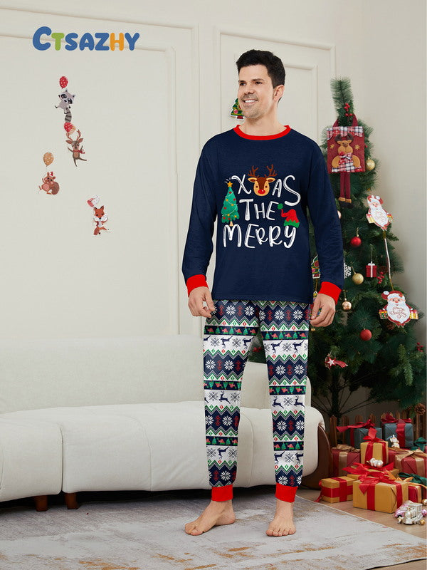 Matching Merry Christmas Trees Print Cozy and Festive Christmas Pajamas for the Whole Family