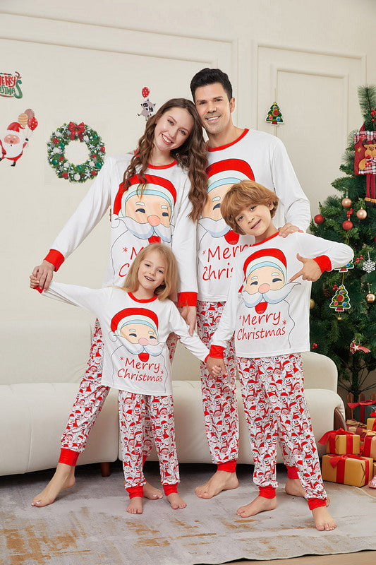 Matching Merry Christmas Santa Print Cozy and Festive Christmas Pajamas for the Whole Family