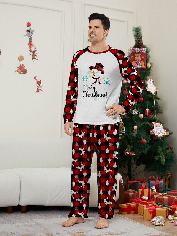 Matching Merry Christmas Snowman Print Cozy and Festive Christmas Pajamas for the Whole Family
