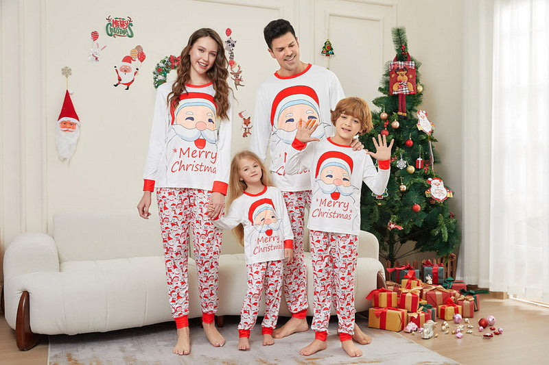 Matching Merry Christmas Santa Print Cozy and Festive Christmas Pajamas for the Whole Family