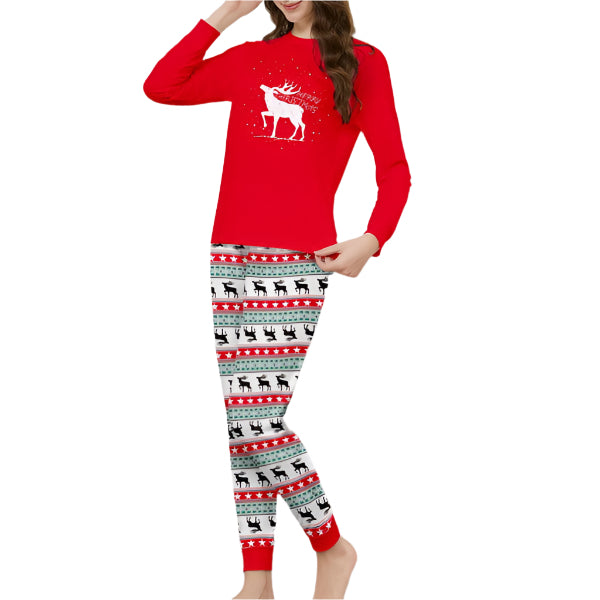 Matching Merry Christmas Reindeer Print Cozy and Festive Christmas Pajamas for the Whole Family