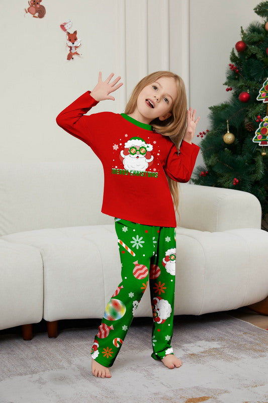 Matching Merry Christmas Santa Print Cozy and Festive Christmas Pajamas for the Whole Family