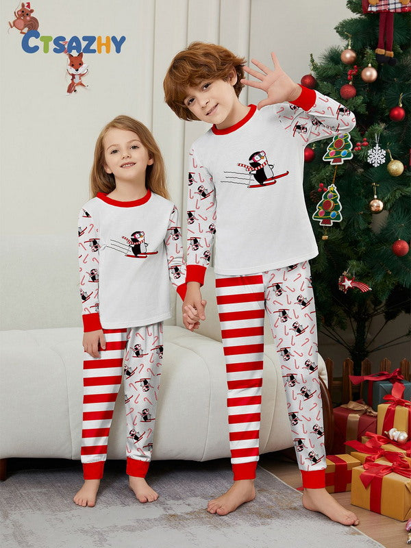 Matching Merry Christmas Santa Print Cozy and Festive Christmas Pajamas for the Whole Family